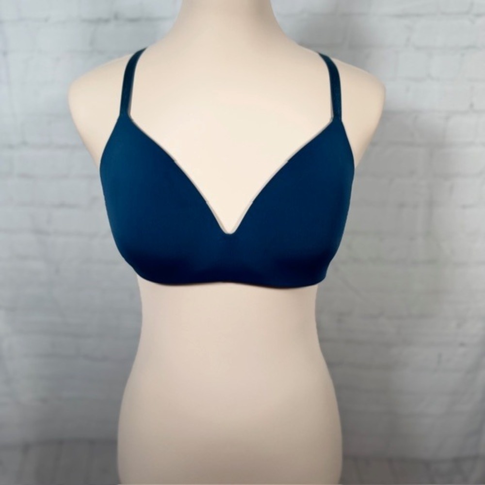 NWOT Victoria's Secret Wireless T-Shirt Bra Dark Teal‎ 36C Convertible